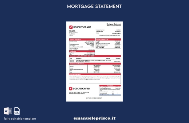 stile verificato Estratto conto ipotecario Kirghizistan Dos Credobank Modello Wo